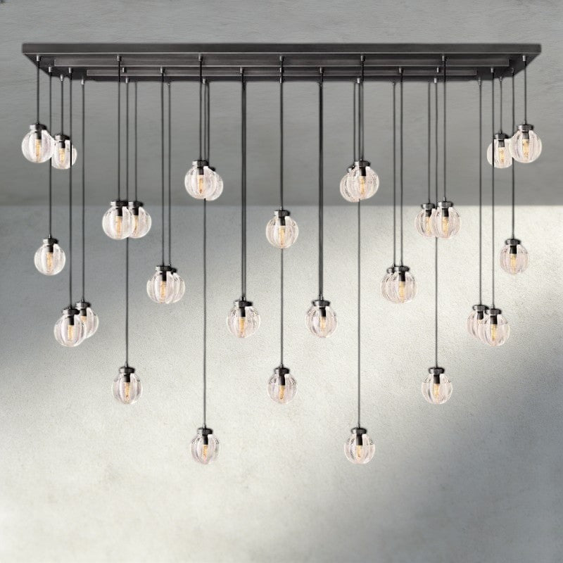 Venetian Pearl Rectangular Chandelier 36", 54", 72" - Zelno Lighting
