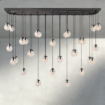 Venetian Pearl Rectangular Chandelier 36", 54", 72" - Zelno Lighting
