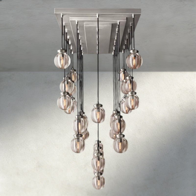 Venetian Pearl Rectangular Chandelier 36", 54", 72" - Zelno Lighting