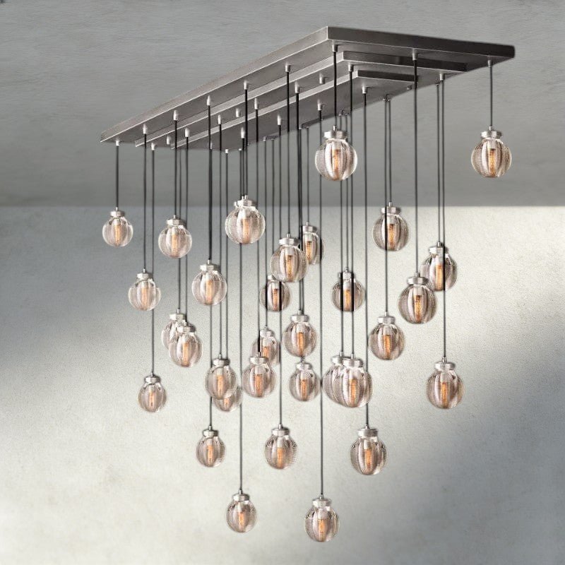 Venetian Pearl Rectangular Chandelier 36", 54", 72" - Zelno Lighting