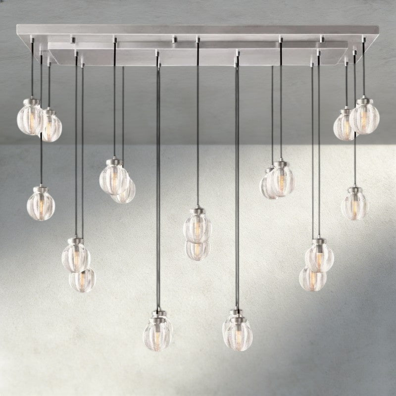 Venetian Pearl Rectangular Chandelier 36", 54", 72" - Zelno Lighting