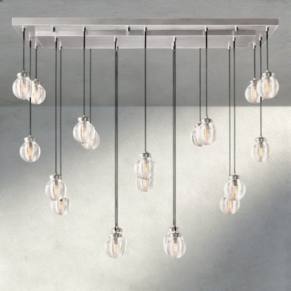 Venetian Pearl Rectangular Chandelier 36", 54", 72" - Zelno Lighting