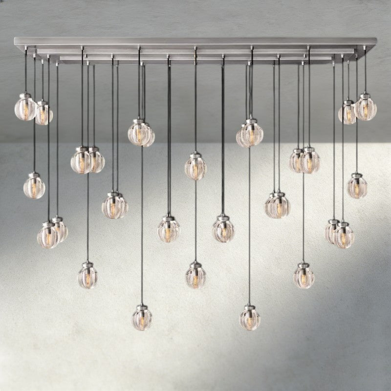 Venetian Pearl Rectangular Chandelier 36", 54", 72" - Zelno Lighting