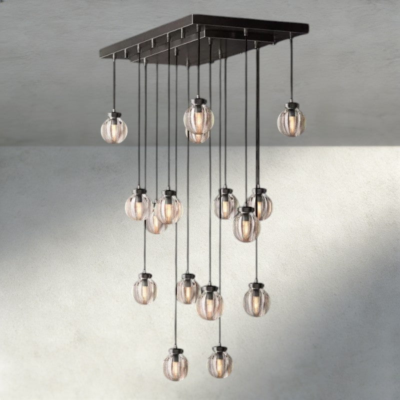 Venetian Pearl Rectangular Chandelier 36", 54", 72" - Zelno Lighting