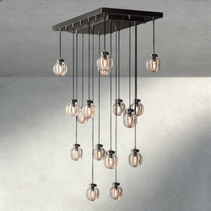 Venetian Pearl Rectangular Chandelier 36", 54", 72" - Zelno Lighting