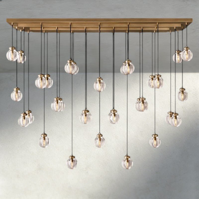 Venetian Pearl Rectangular Chandelier 36", 54", 72" - Zelno Lighting