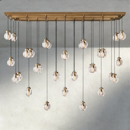 Venetian Pearl Rectangular Chandelier 36", 54", 72" - Zelno Lighting