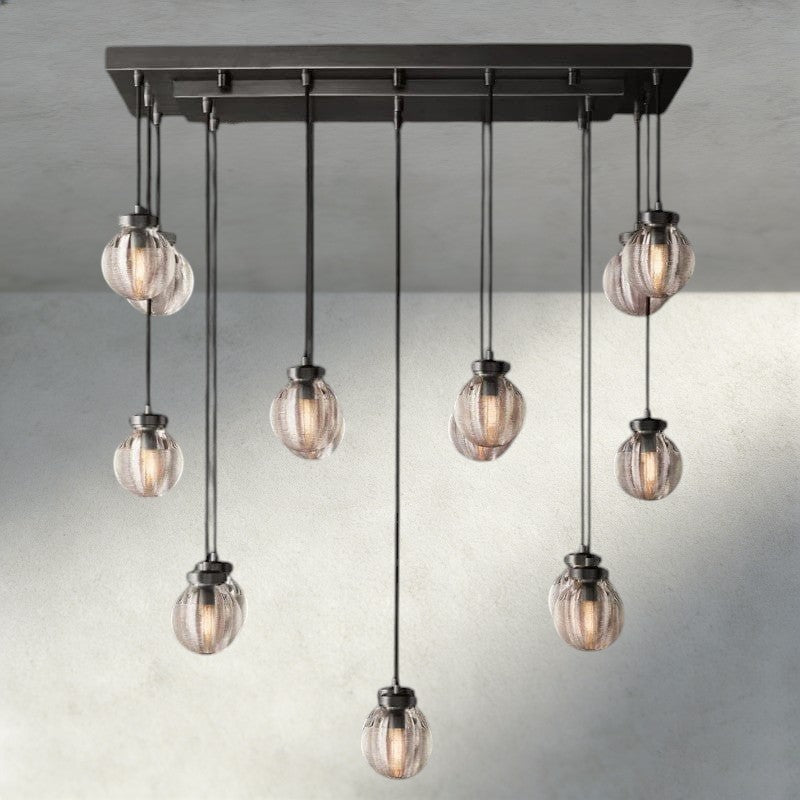 Venetian Pearl Rectangular Chandelier 36", 54", 72" - Zelno Lighting