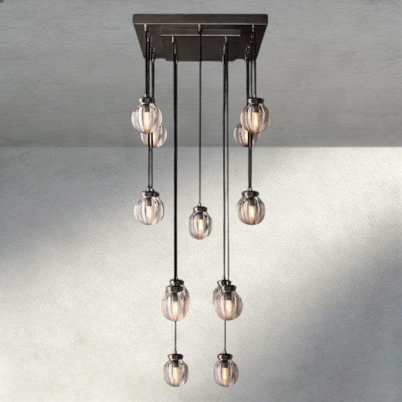 Venetian Pearl Rectangular Chandelier 36", 54", 72" - Zelno Lighting