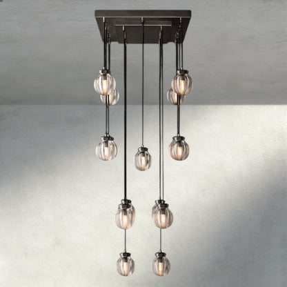 Venetian Pearl Rectangular Chandelier 36", 54", 72" - Zelno Lighting