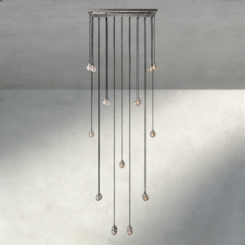 Venetian Pearl Rectangular Chandelier 36", 54", 72" - Zelno Lighting