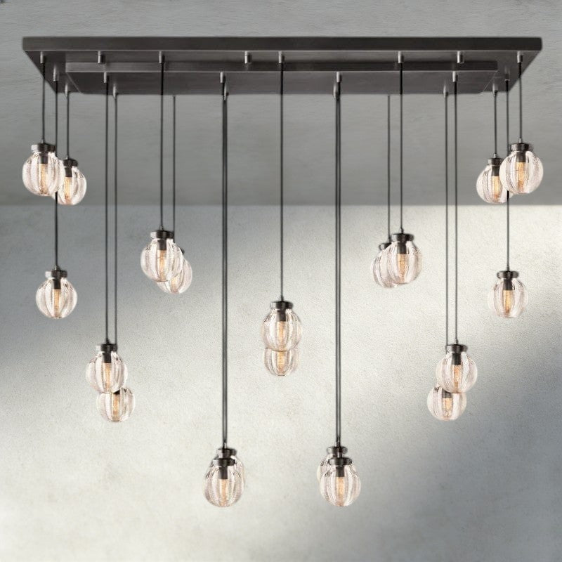 Venetian Pearl Rectangular Chandelier 36", 54", 72" - Zelno Lighting