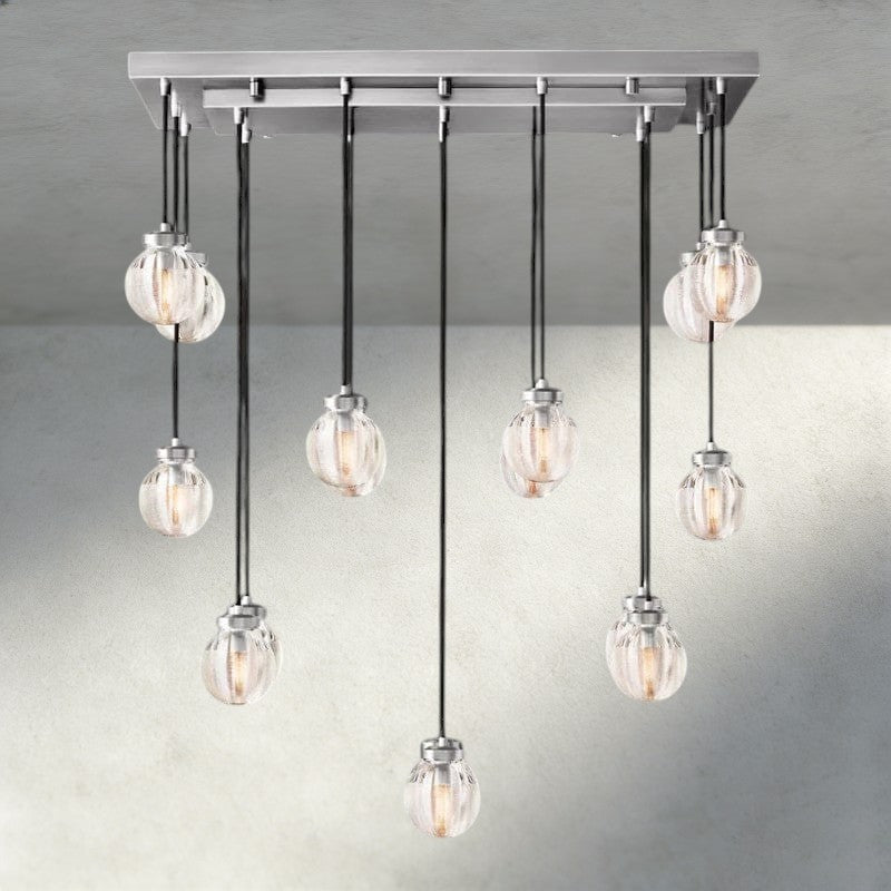 Venetian Pearl Rectangular Chandelier 36", 54", 72" - Zelno Lighting