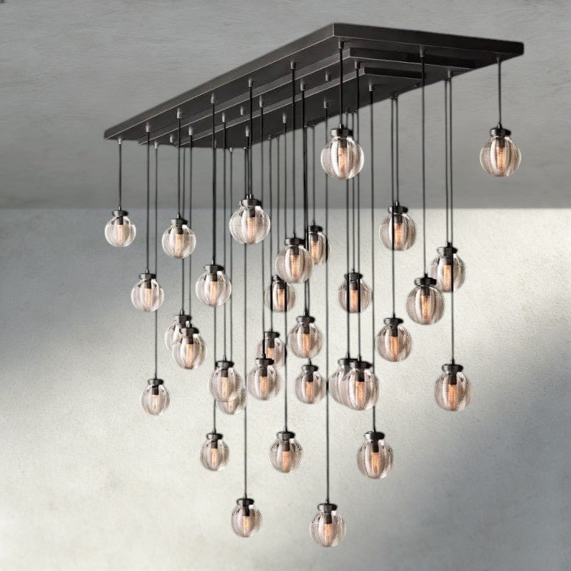 Venetian Pearl Rectangular Chandelier 36", 54", 72" - Zelno Lighting