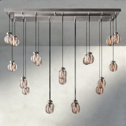 Venetian Pearl Rectangular Chandelier 36", 54", 72" - Zelno Lighting