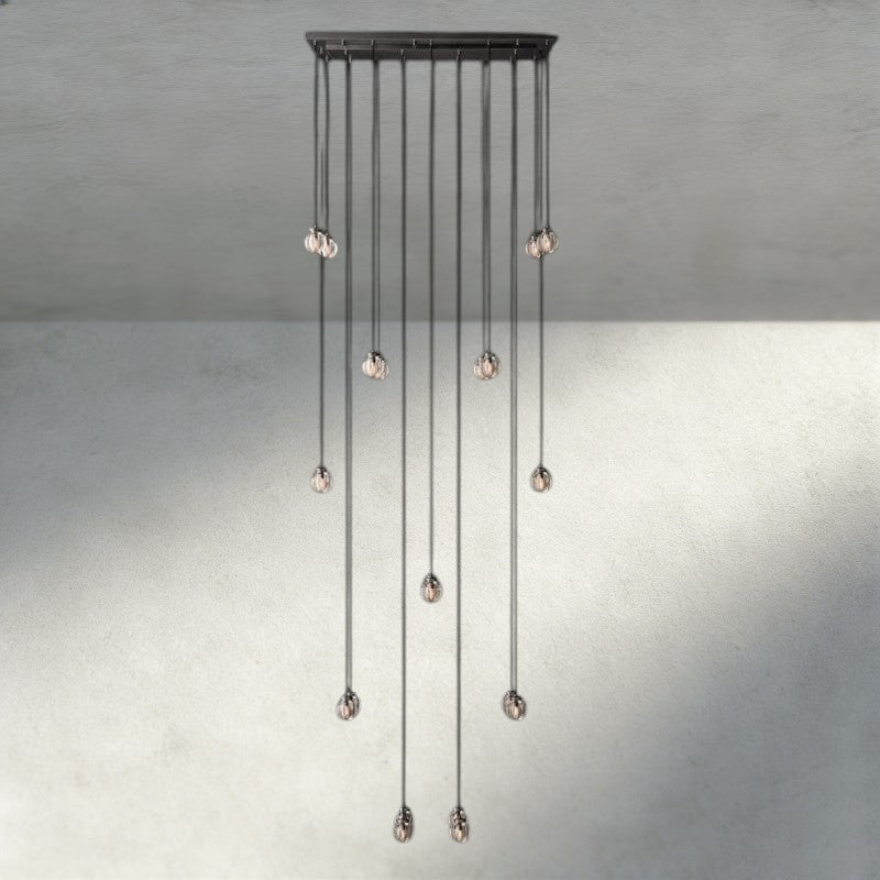 Venetian Pearl Rectangular Chandelier 36", 54", 72" - Zelno Lighting