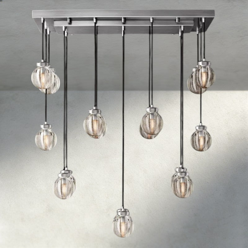Venetian Pearl Rectangular Chandelier 36", 54", 72" - Zelno Lighting