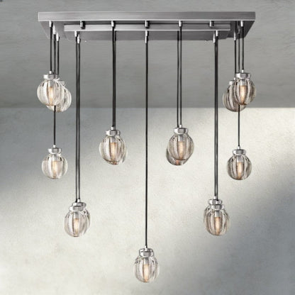 Venetian Pearl Rectangular Chandelier 36", 54", 72" - Zelno Lighting
