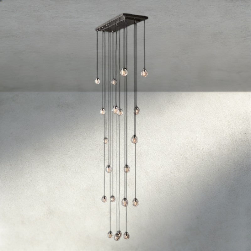 Venetian Pearl Rectangular Chandelier 36", 54", 72" - Zelno Lighting
