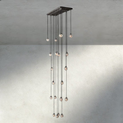 Venetian Pearl Rectangular Chandelier 36", 54", 72" - Zelno Lighting