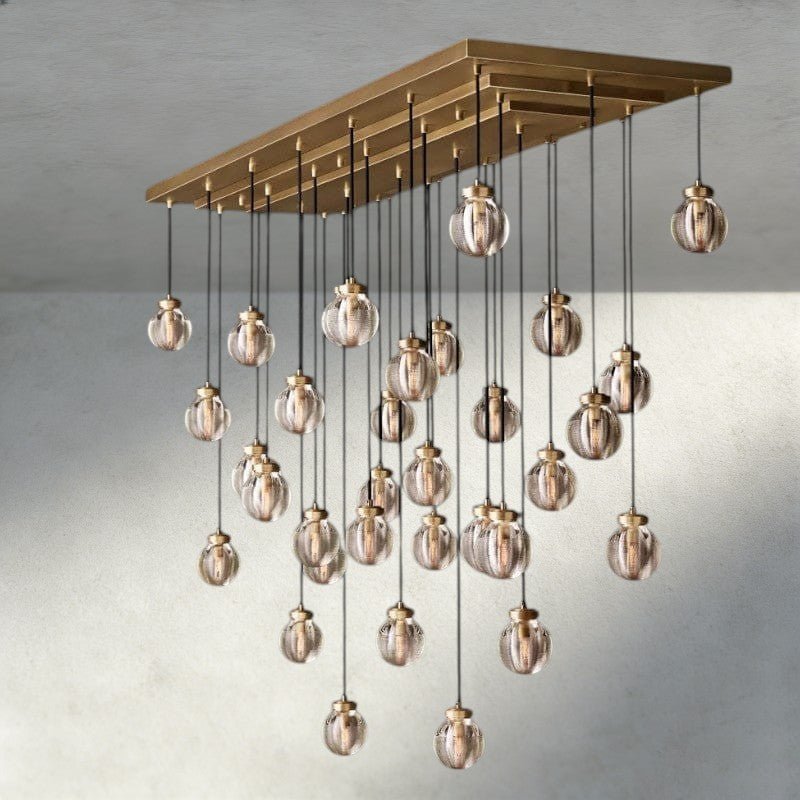 Venetian Pearl Rectangular Chandelier 36", 54", 72" - Zelno Lighting