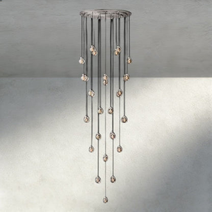 Venetian Pearl Round Chandelier 38", 48", 60" - Zelno Lighting