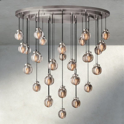 Venetian Pearl Round Chandelier 38", 48", 60" - Zelno Lighting