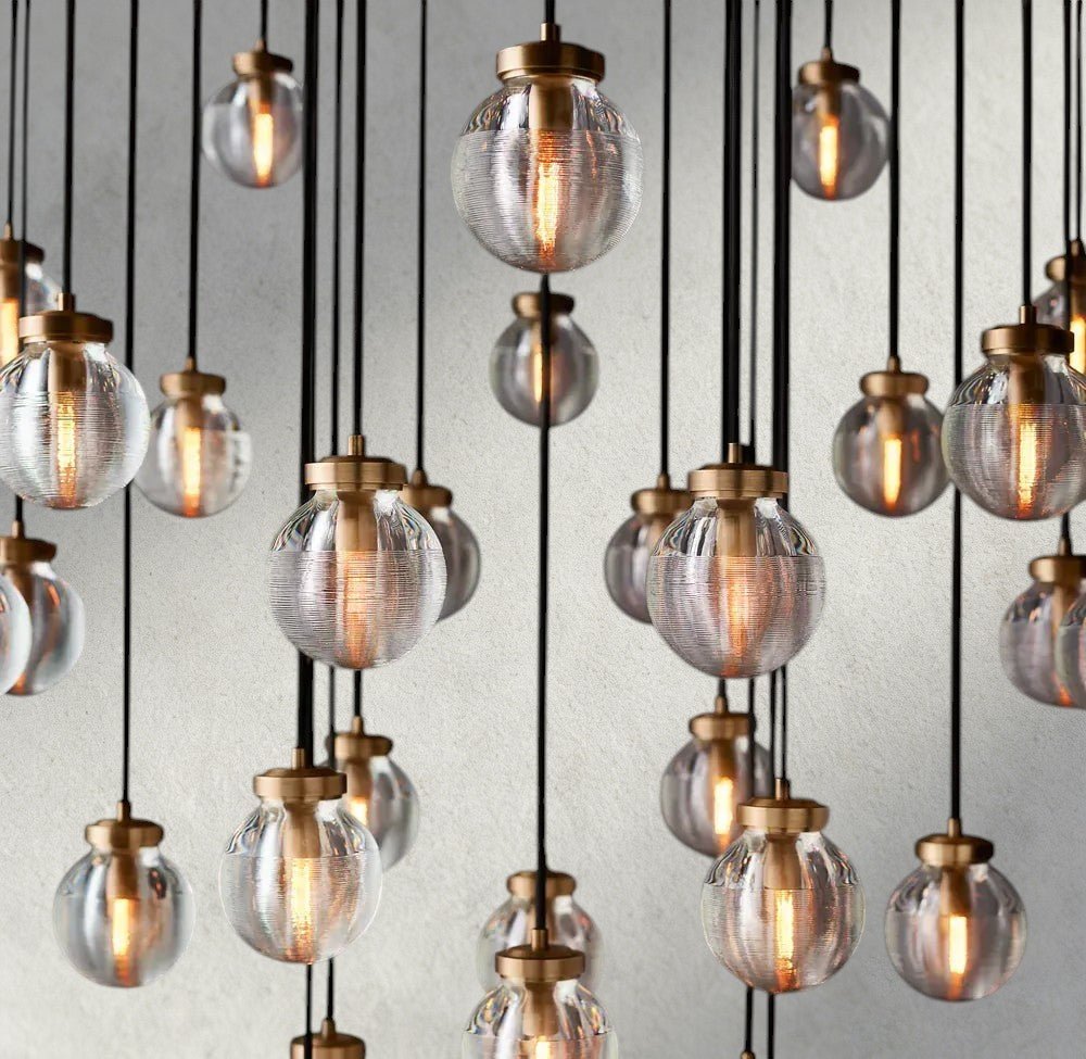 Venetian Pearl Round Chandelier 38", 48", 60" - Zelno Lighting