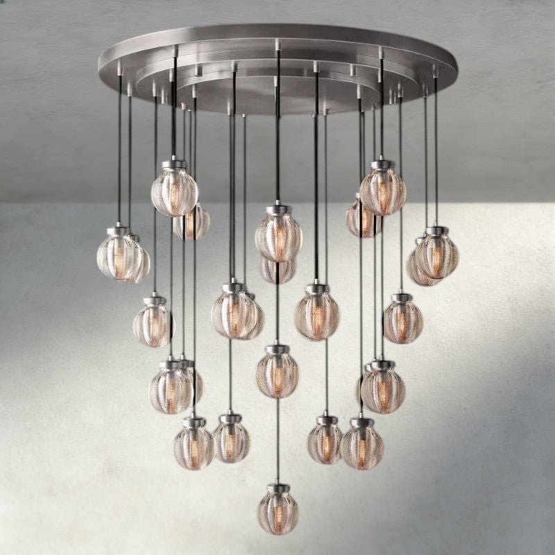 Venetian Pearl Round Chandelier 38", 48", 60" - Zelno Lighting