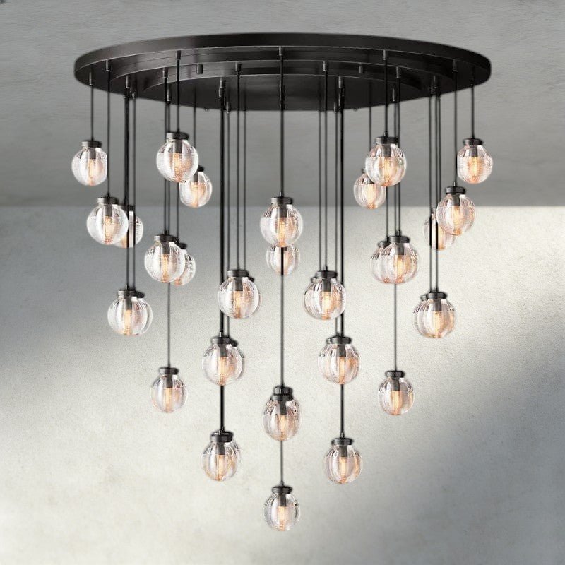 Venetian Pearl Round Chandelier 38", 48", 60" - Zelno Lighting
