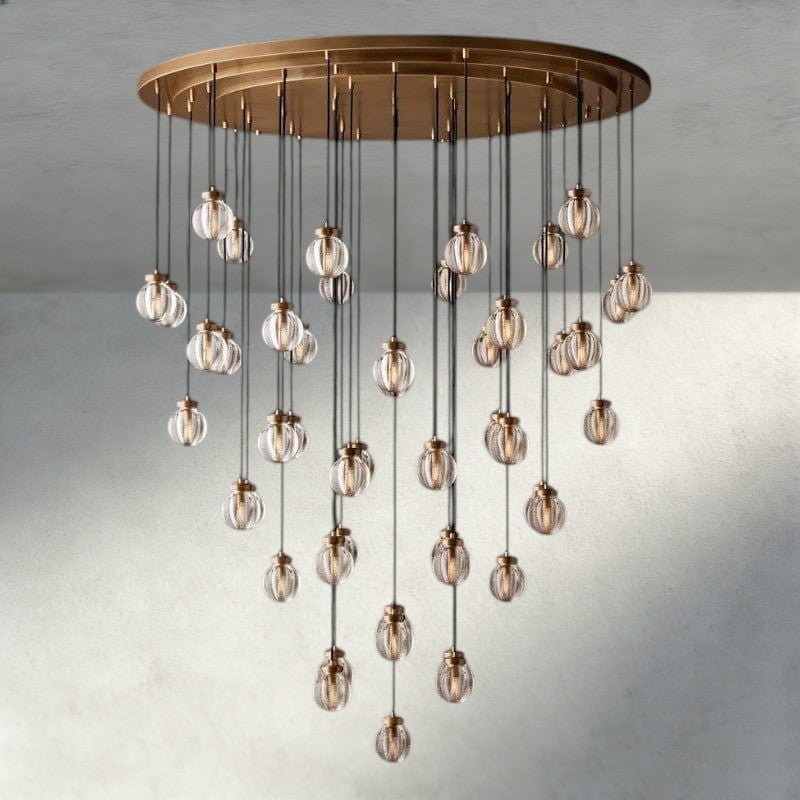 Venetian Pearl Round Chandelier 38", 48", 60" - Zelno Lighting