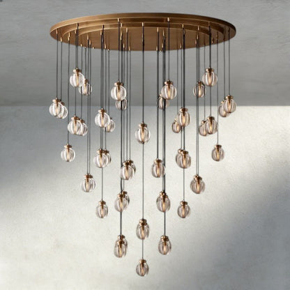 Venetian Pearl Round Chandelier 38", 48", 60" - Zelno Lighting