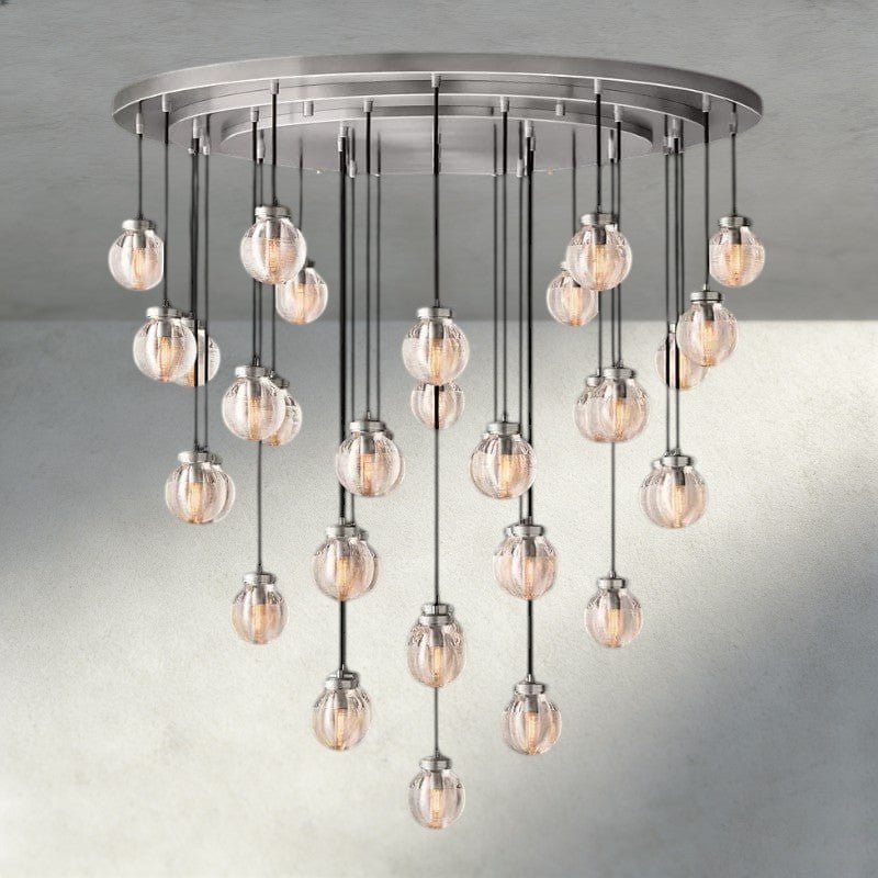Venetian Pearl Round Chandelier 38", 48", 60" - Zelno Lighting