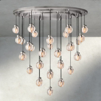 Venetian Pearl Round Chandelier 38", 48", 60" - Zelno Lighting