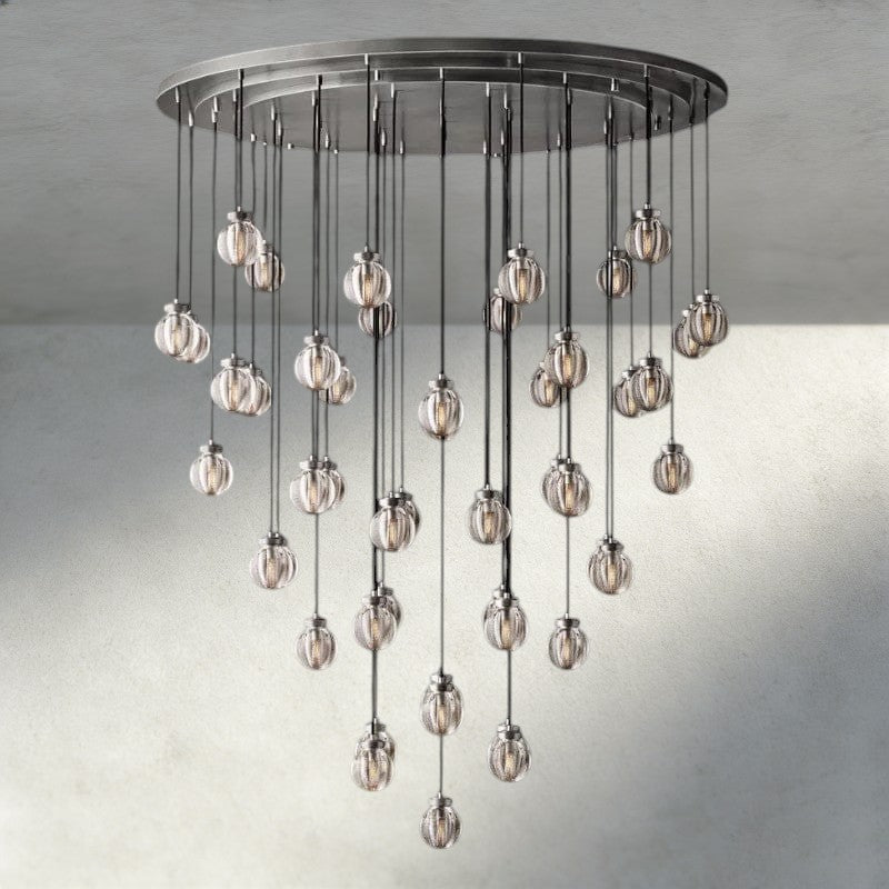 Venetian Pearl Round Chandelier 38", 48", 60" - Zelno Lighting