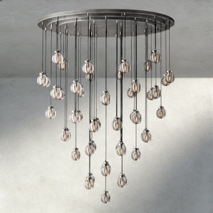 Venetian Pearl Round Chandelier 38", 48", 60" - Zelno Lighting