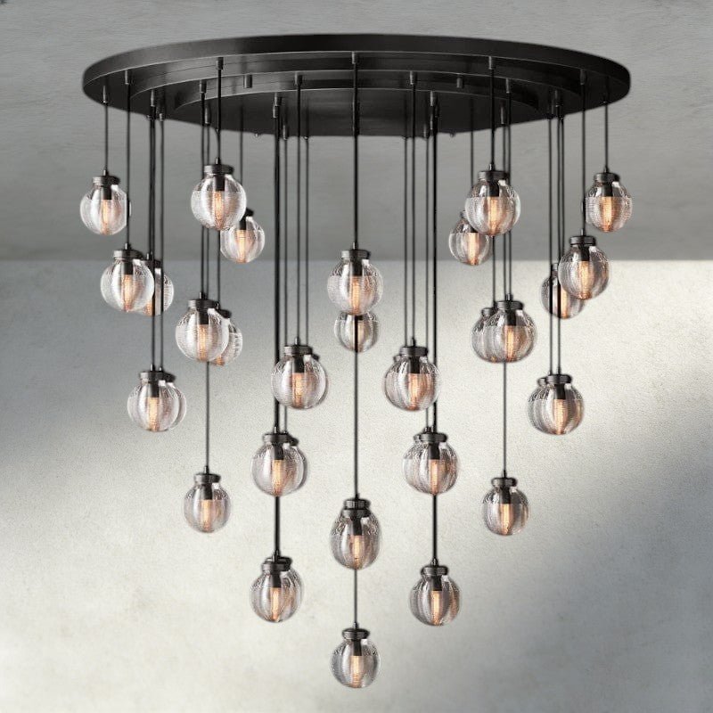 Venetian Pearl Round Chandelier 38", 48", 60" - Zelno Lighting
