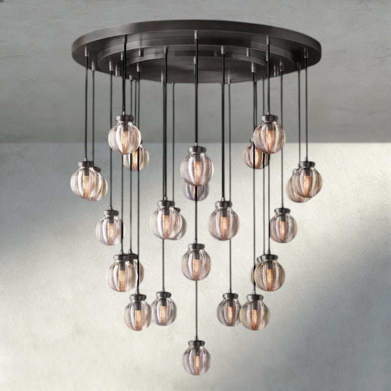 Venetian Pearl Round Chandelier 38", 48", 60" - Zelno Lighting