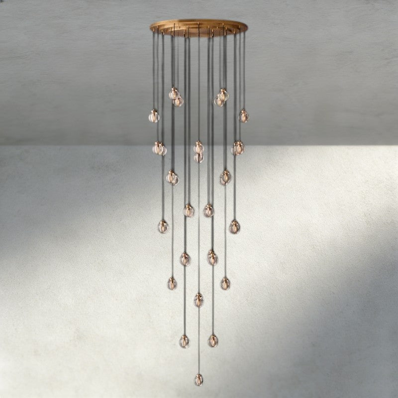 Venetian Pearl Round Chandelier 38", 48", 60" - Zelno Lighting