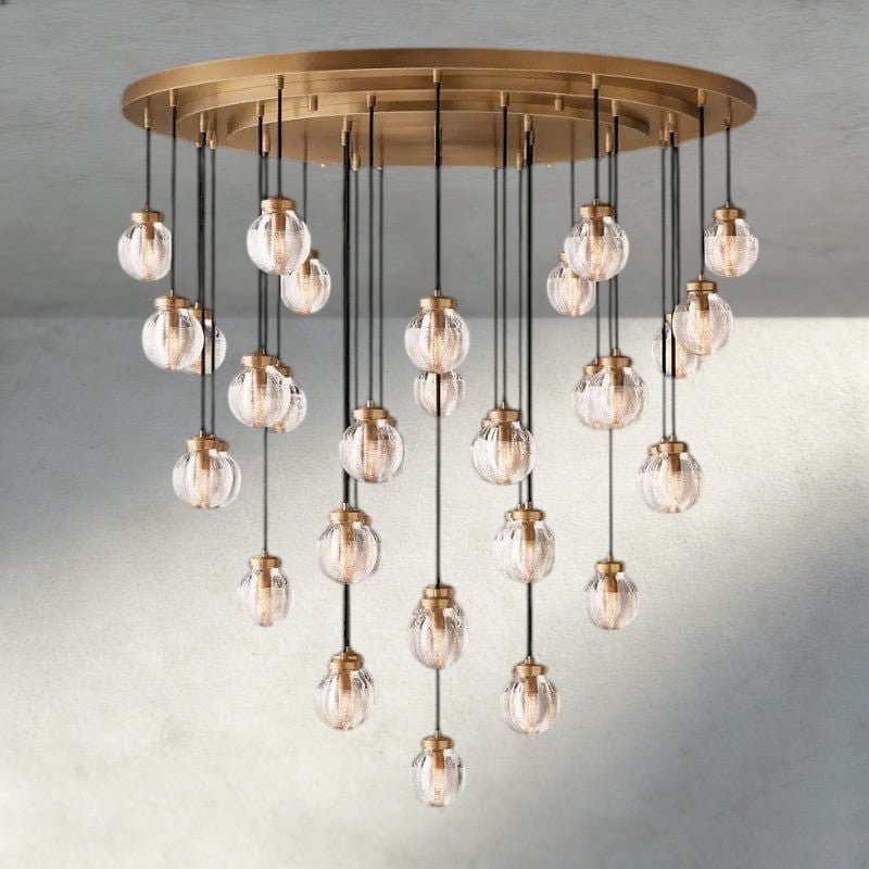 Venetian Pearl Round Chandelier 38", 48", 60" - Zelno Lighting