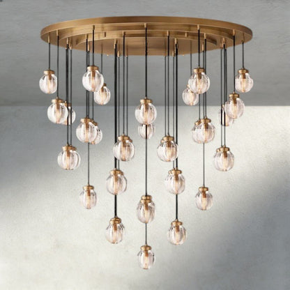 Venetian Pearl Round Chandelier 38", 48", 60" - Zelno Lighting