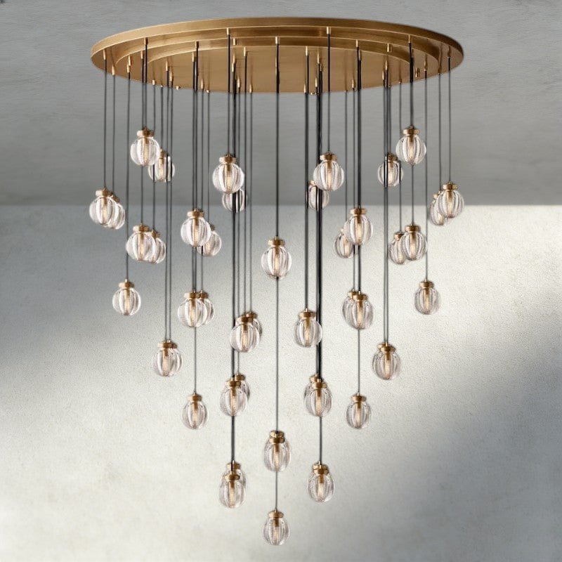 Venetian Pearl Round Chandelier 38", 48", 60" - Zelno Lighting