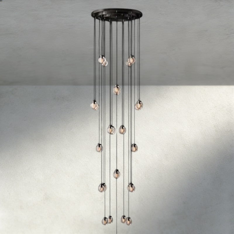 Venetian Pearl Round Chandelier 38", 48", 60" - Zelno Lighting