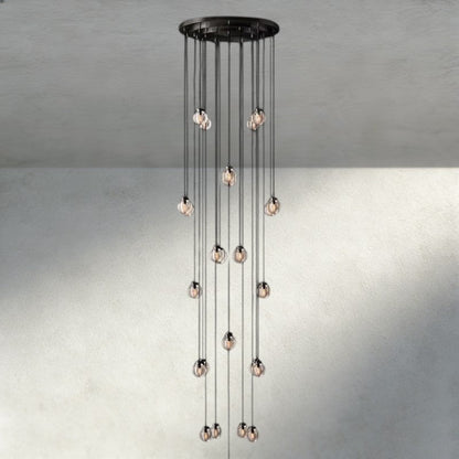 Venetian Pearl Round Chandelier 38", 48", 60" - Zelno Lighting