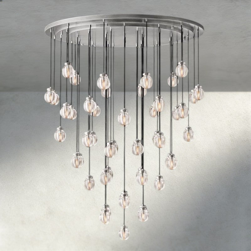 Venetian Pearl Round Chandelier 38", 48", 60" - Zelno Lighting