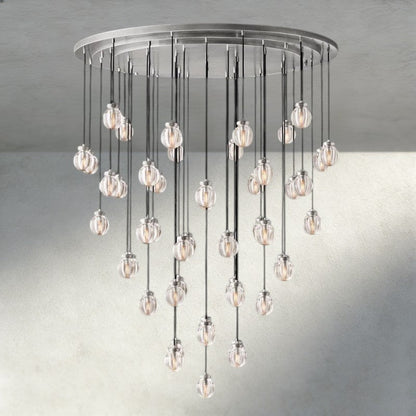 Venetian Pearl Round Chandelier 38", 48", 60" - Zelno Lighting