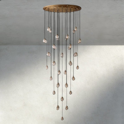 Venetian Pearl Round Chandelier 38", 48", 60" - Zelno Lighting