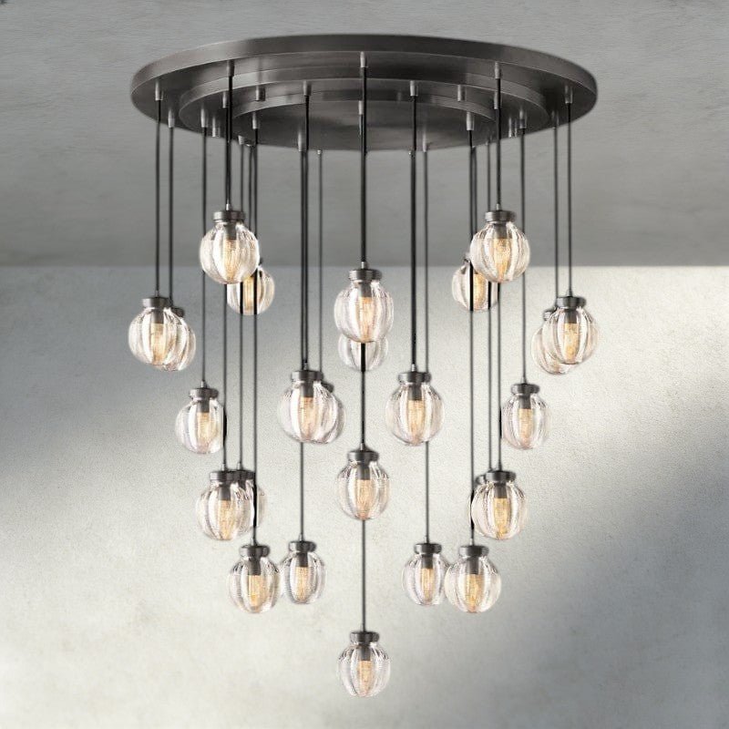 Venetian Pearl Round Chandelier 38", 48", 60" - Zelno Lighting