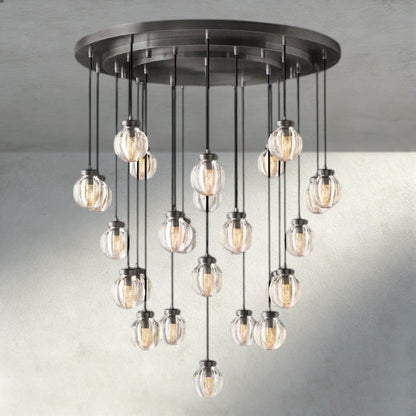 Venetian Pearl Round Chandelier 38", 48", 60" - Zelno Lighting