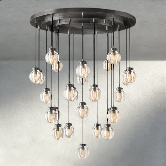 Venetian Pearl Round Chandelier 38", 48", 60" - Zelno Lighting